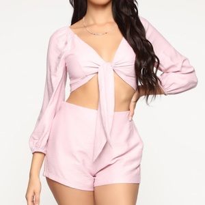 Fashion Nova Short Set- Mauve -Small